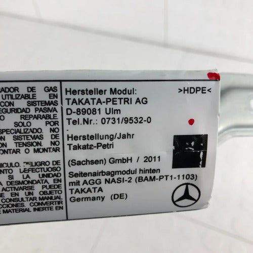 Bolsa Aire Izquierdo Mercedes Benz C250 W204 2012-2015 2p