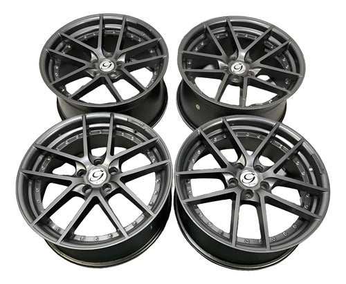 Rines Gianelle Monaco 20  Gunmetal, 5x114.3, 8 Y 10 Pulgadas Gris Oscuro
