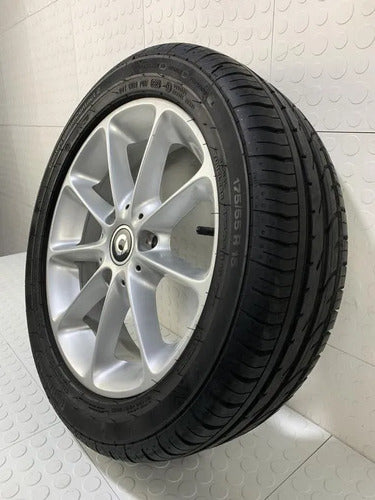 Rin Aluminio R15 Con Llanta Pub4 Para Smart Fortwo 2014 C451 Negro