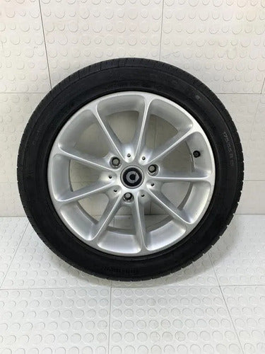 Rin Aluminio R15 Con Llanta Pub4 Para Smart Fortwo 2014 C451 Negro