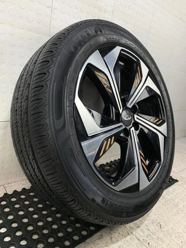 Rin Aluminio R18 Con Llanta P1 Chirey Tiggo 4 Pro 1.5t 2023 Negro