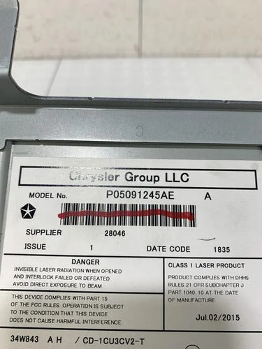 Estéreo Lector Discos Para Jeep Grand Cherokee 2014-2020