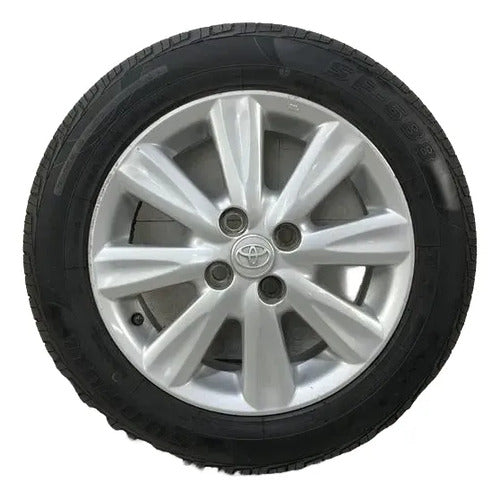 Rin Aluminio R15 Y Llanta Pub 2 Toyota Yaris Sedan 2007-2016 Negro