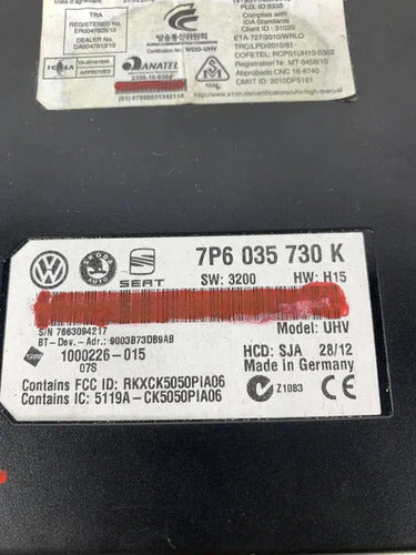 Modulo Bluetooth Seat Leon Fr 2013 1.8 Tsi Aut