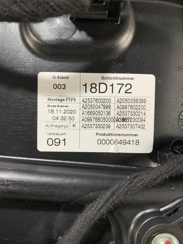 Elevador Motor Trasero Derecho Mercedes Benz Glc 2021