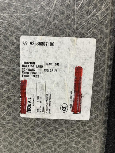 Tapete Alfombra Cajuela Mercedes Benz Glc 2021 X253 Negro