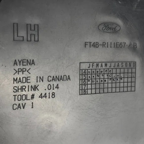 Tolva Inferior Izquierda Ford Edge Titanium 2015-2018