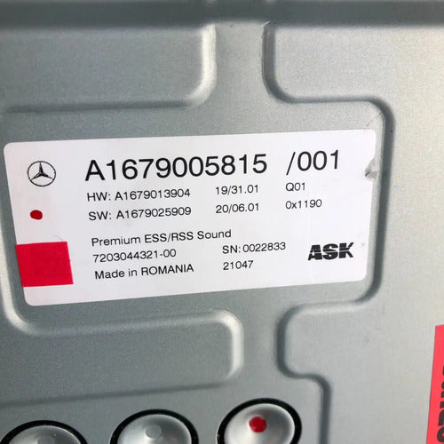 Amplificador Burmester Mercedes Benz A45 Amg W177 2018-2023 Negro