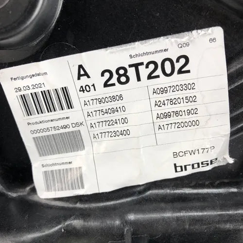 Elevador Motor Delantero Izquierd Mercedes Benz Clase A W177