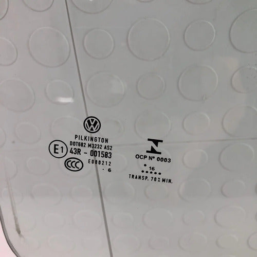 Cristal Trasero Derecho Volkswagen Gol 2013-2020 Hatchback